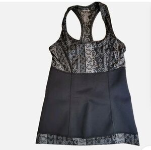 Zaggora Black Neoprene Racerback Tank Top